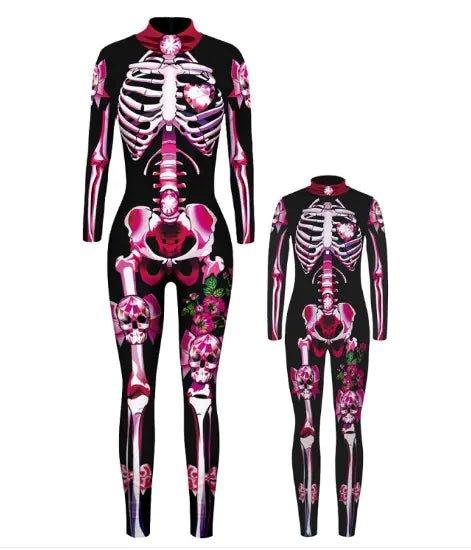 3D Skeleton Long - Sleeved Jumpsuit - 4U! Online