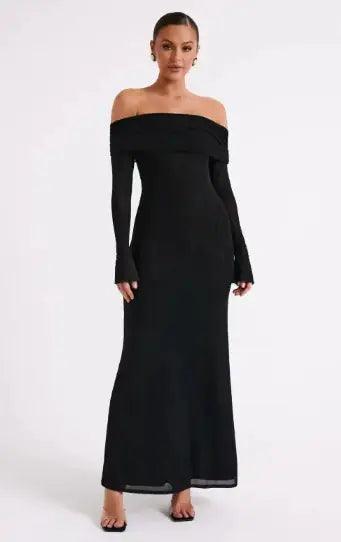 Off-neck Backless Dress - 4U! Online 