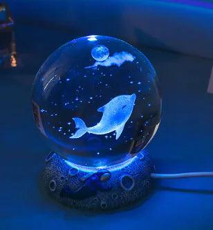 Marine Animals Crystal Ball 3D  with Resin Sphere Stand Base - 4U! Online 