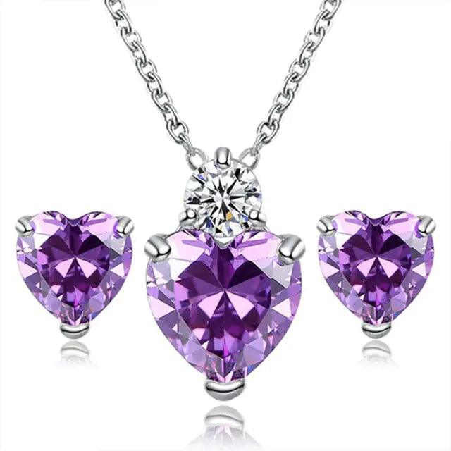 Heart Crystal Jewelry Set - 4U! Online 