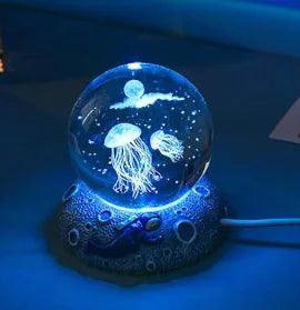 Marine Animals Crystal Ball 3D  with Resin Sphere Stand Base - 4U! Online 