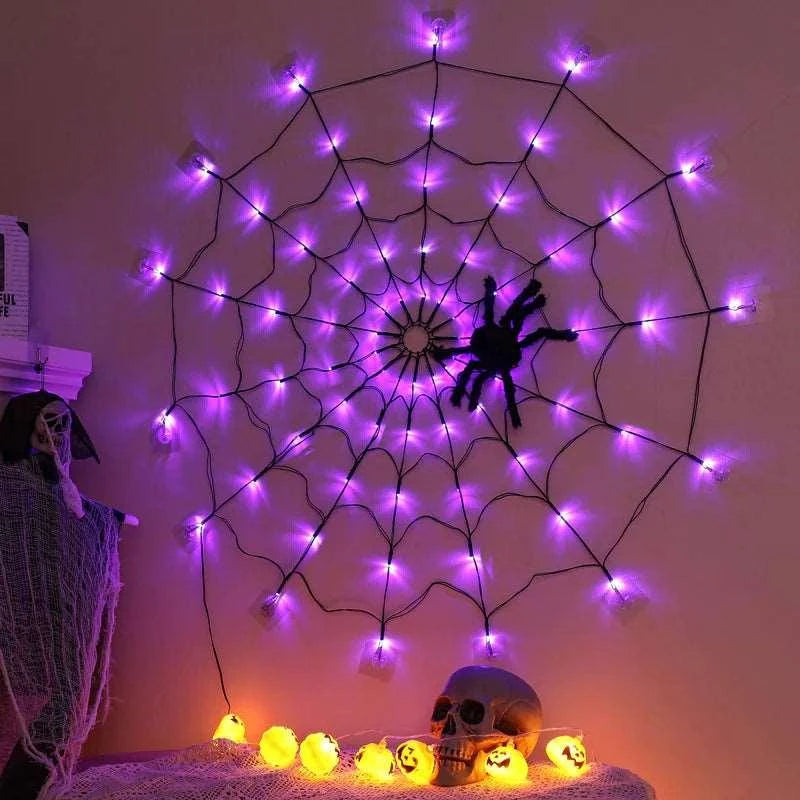 LED Spider Web Halloween Light for Indoor Decor - 4U! Online 