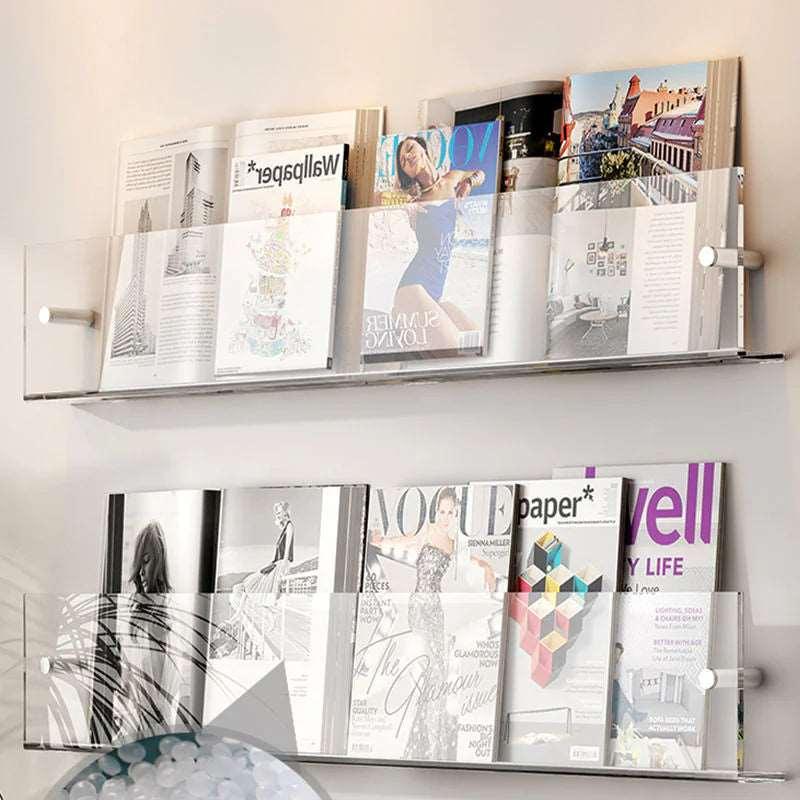 Creative Wall Mounted Bookshelf Shelf Acrylic - 4U! Online 