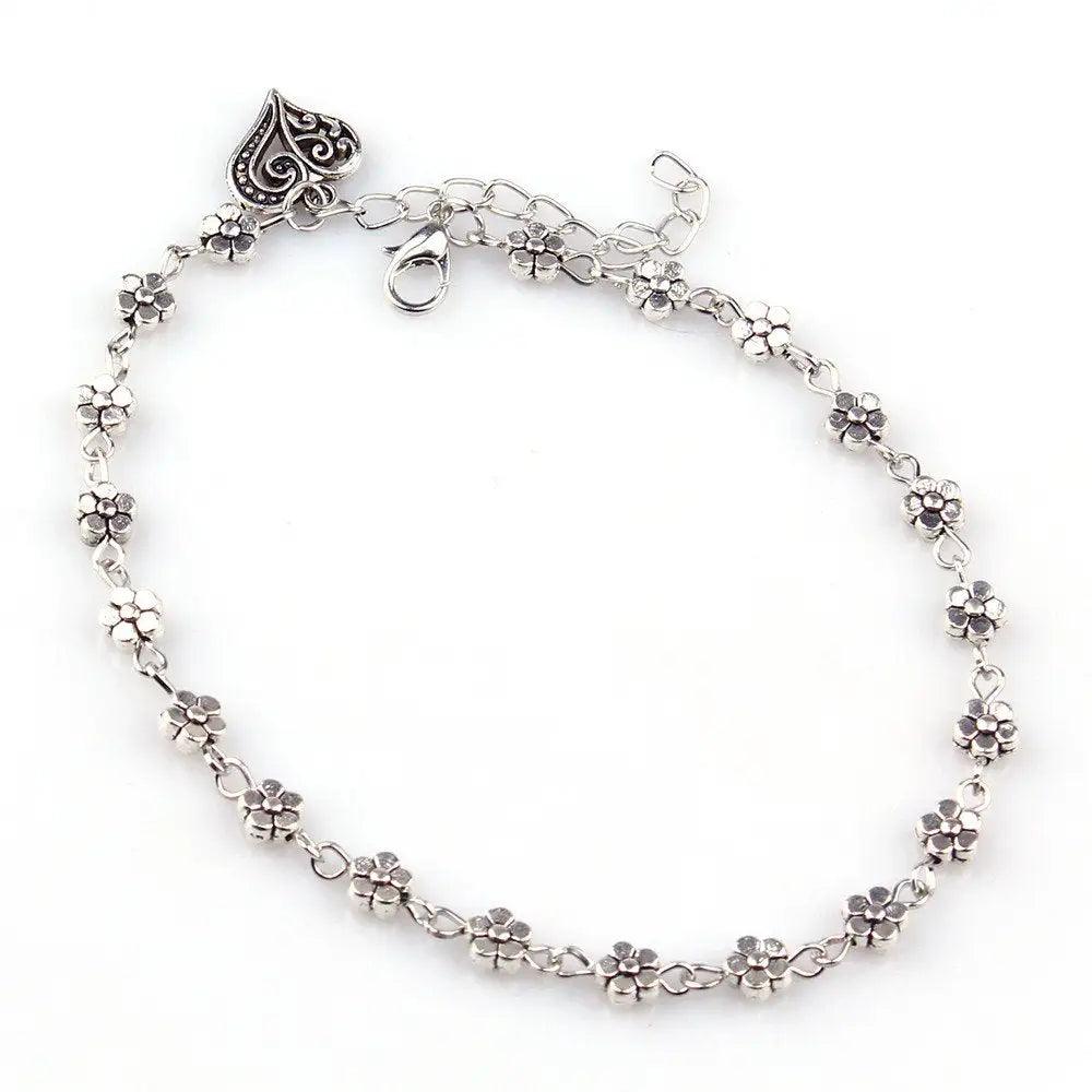 Silver Bead Chain Anklet for Women and Girls - 4U! Online 