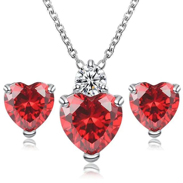 Heart Crystal Jewelry Set - 4U! Online 