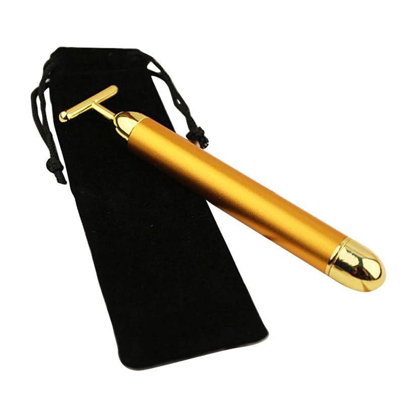 Energy 24K Gold T Beauty Bar Facial Roller Massager - 4U! Online 