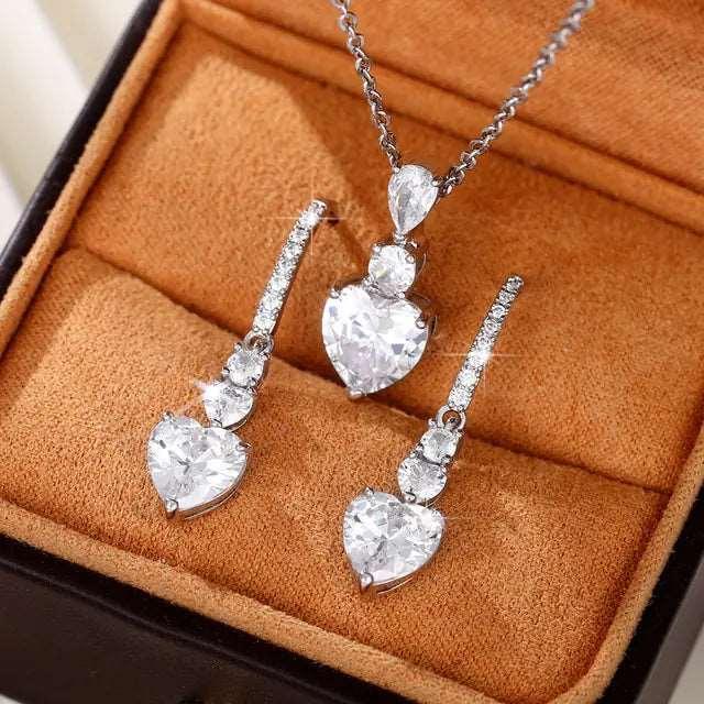 Heart Crystal Jewelry Set - 4U! Online 