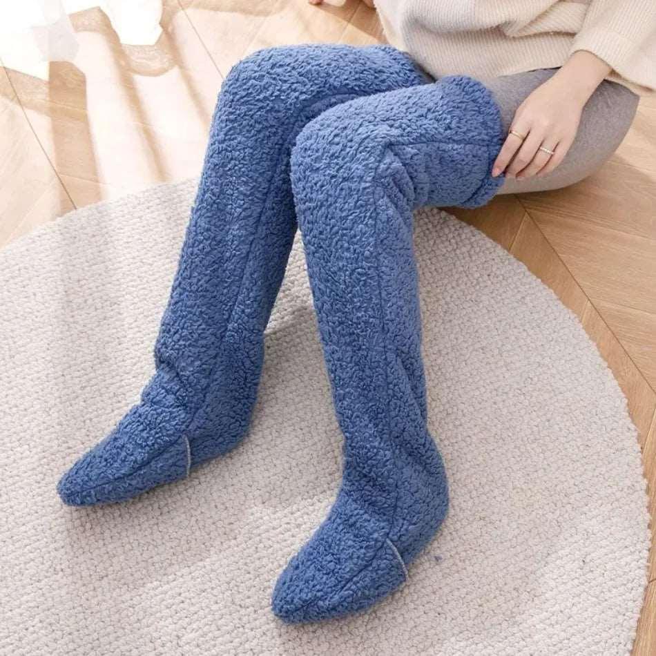 Fuzzy Over Knee High Winter Warm Socks - 4U! Online 