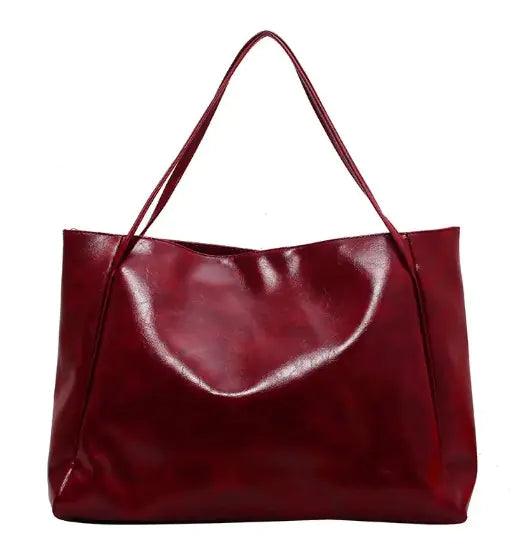 Leather Shoulder Handbag - 4U! Online 