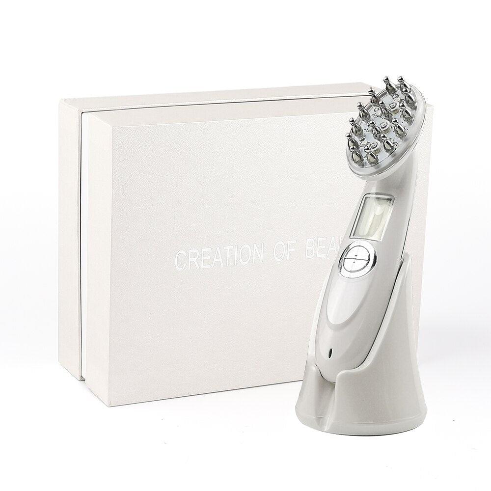 Electric Laser Hair Growth Comb Infrared EMS RF Vibration Massager Microcurrent Hair Care Hair Loss Treatment Hair Regrowth - 4U! Online 