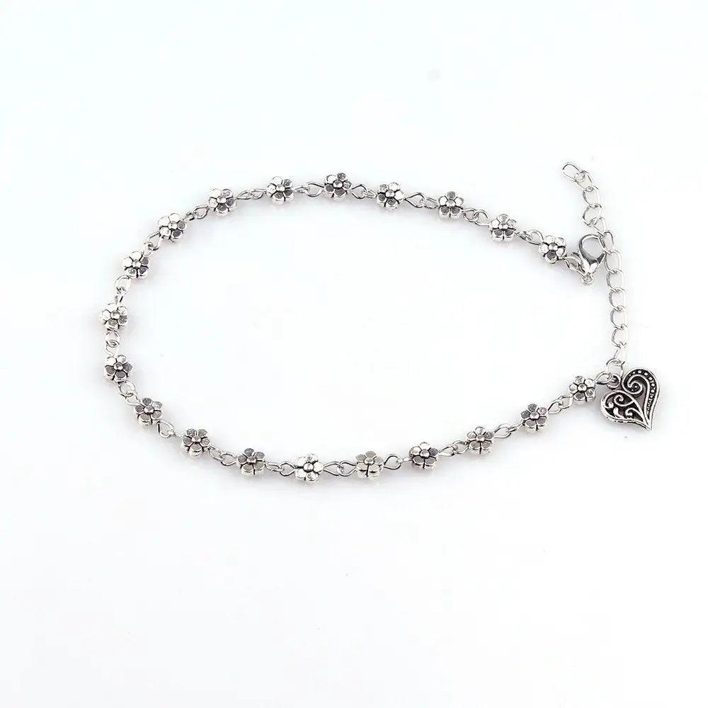 Silver Bead Chain Anklet for Women and Girls - 4U! Online 