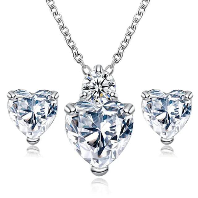 Heart Crystal Jewelry Set - 4U! Online 