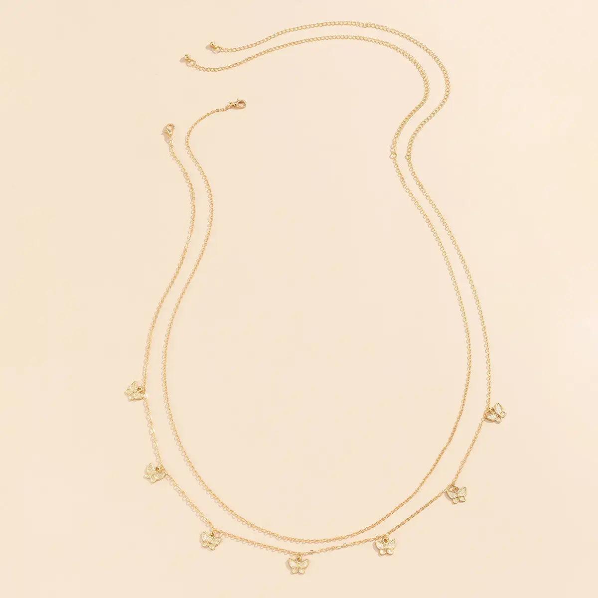 Tassel Butterfly Pendant Double Layer Waist Chain - 4U! Online 