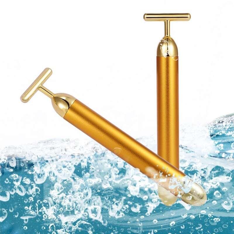 Energy 24K Gold T Beauty Bar Facial Roller Massager - 4U! Online 