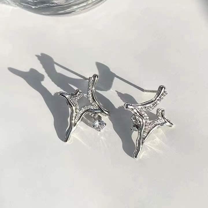 Asterism Rhinestone Earrings - 4U! Online