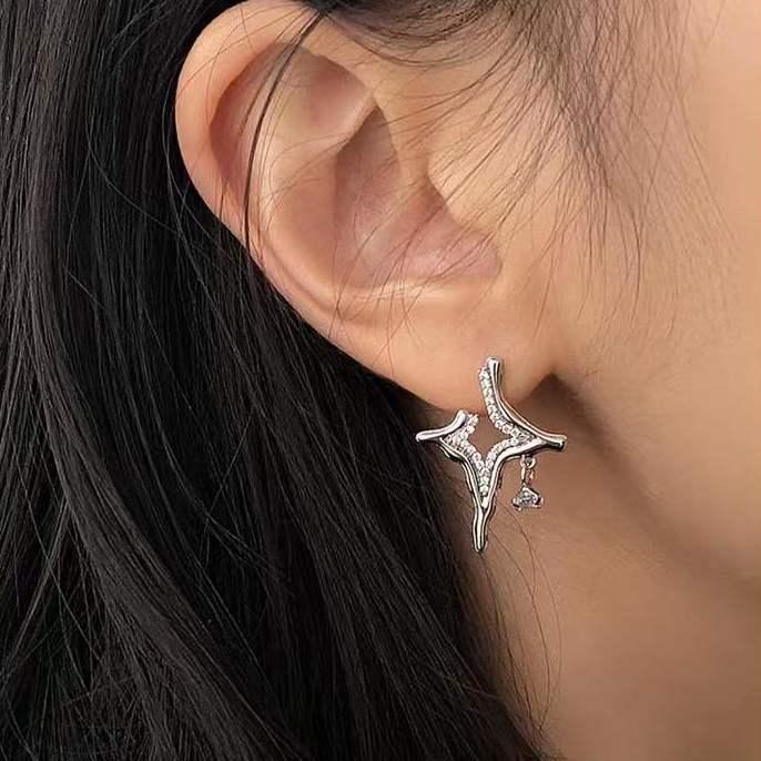 Asterism Rhinestone Earrings - 4U! Online