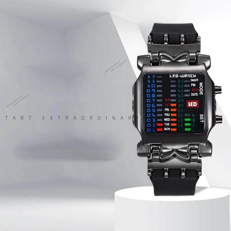 Luxury Men's Watch LED Sports Date Digital Bracelet Waterproof Quartz Wristwatch - 4U! Online 