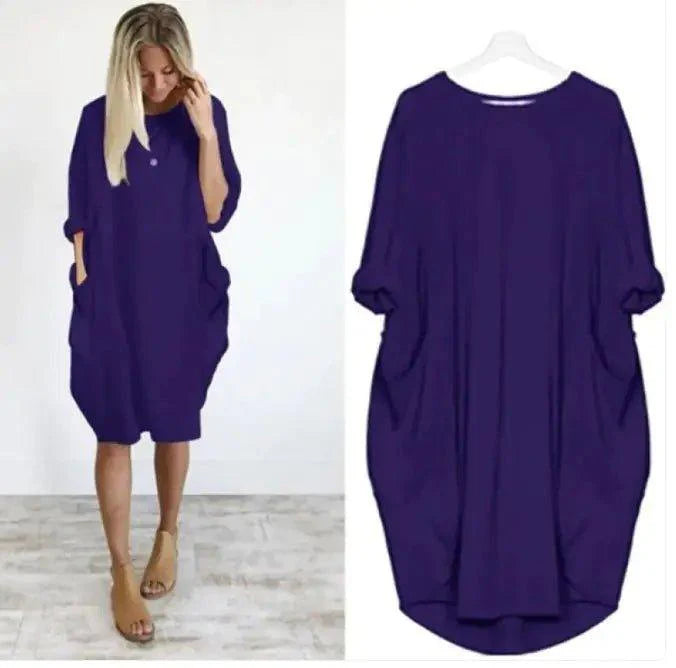 Casual Mid - length Dress - 4U! Online