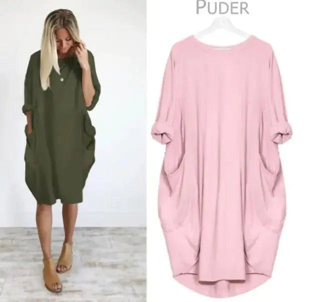 Casual Mid - length Dress - 4U! Online