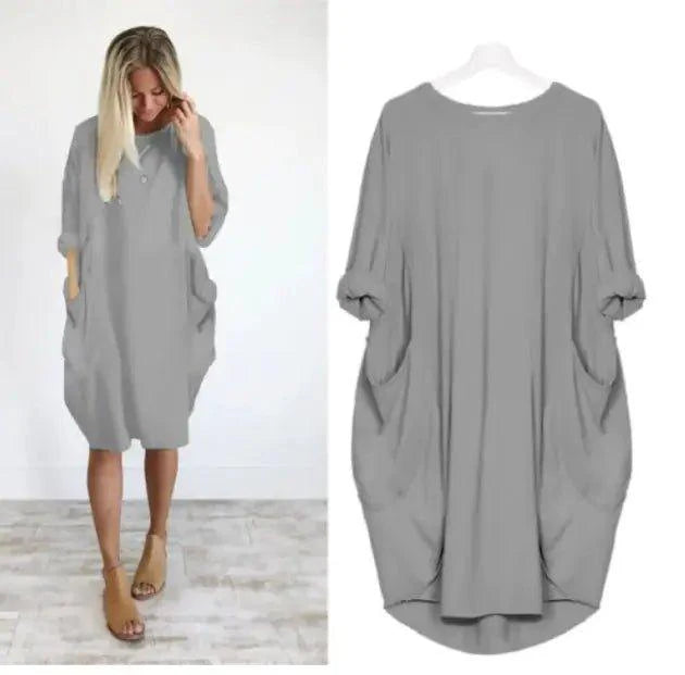 Casual Mid - length Dress - 4U! Online