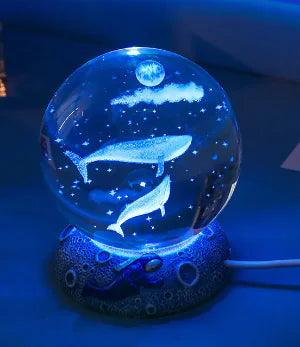 Marine Animals Crystal Ball 3D  with Resin Sphere Stand Base - 4U! Online 