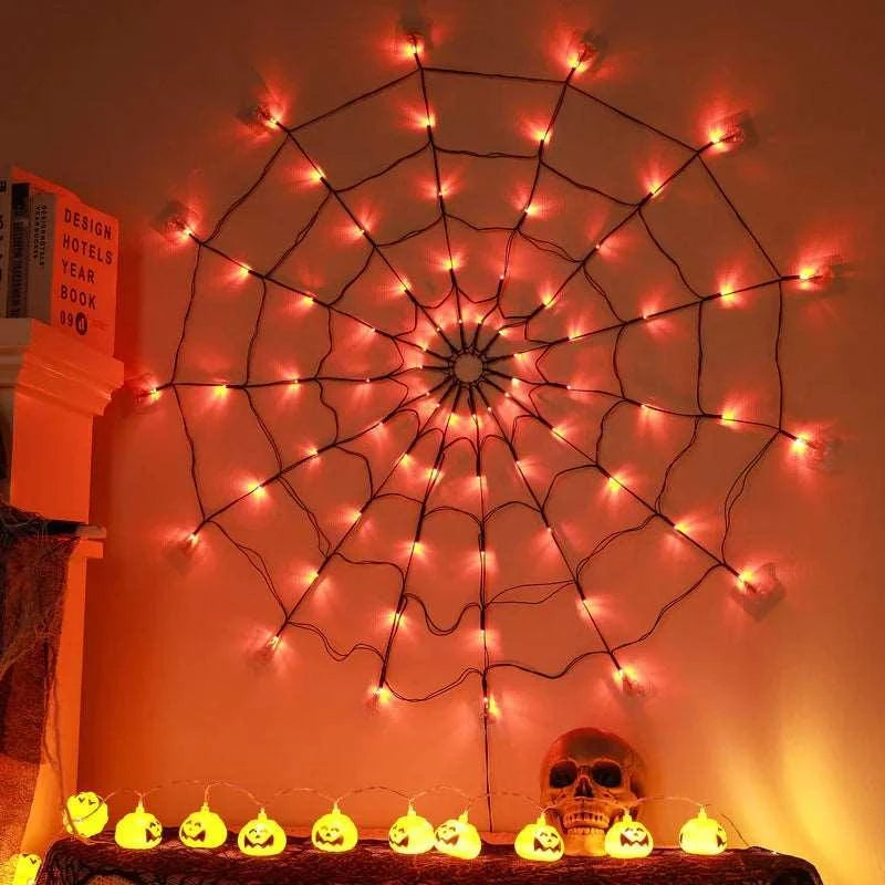 LED Spider Web Halloween Light for Indoor Decor - 4U! Online 