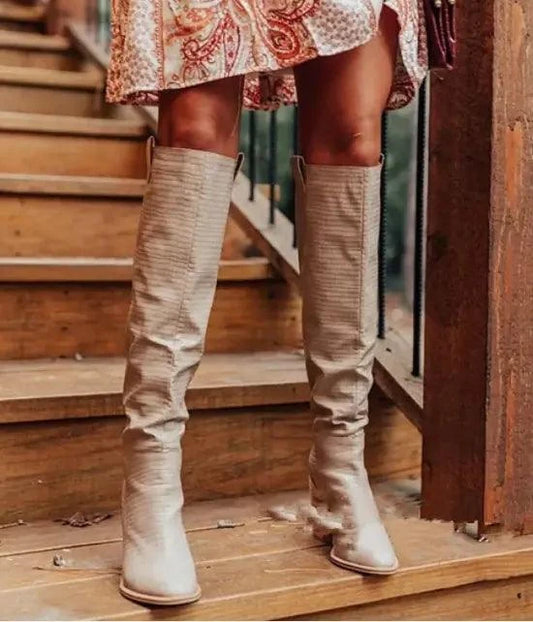 Over The Knee Heel Boots - 4U! Online 