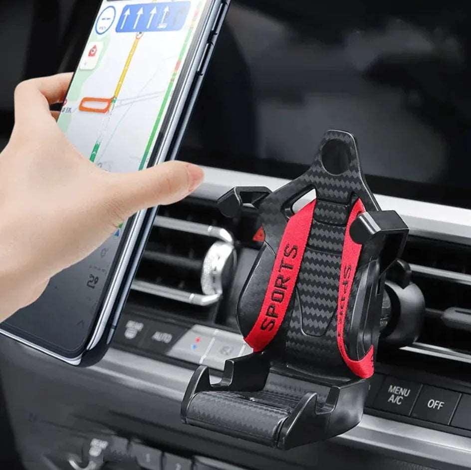 Racing Seat Car Phone Holder - 360° Rotatable Air Vent Clip - 4U! Online 