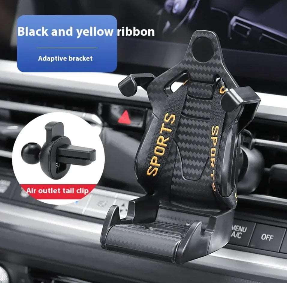 Racing Seat Car Phone Holder - 360° Rotatable Air Vent Clip - 4U! Online 