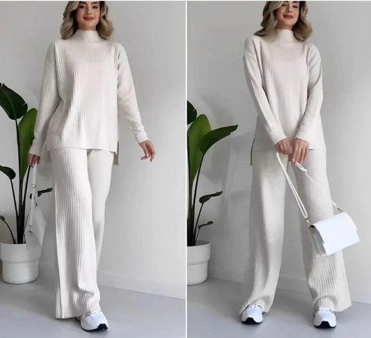 Elegant Essentials Turtleneck and Trousers Set - 4U! Online 