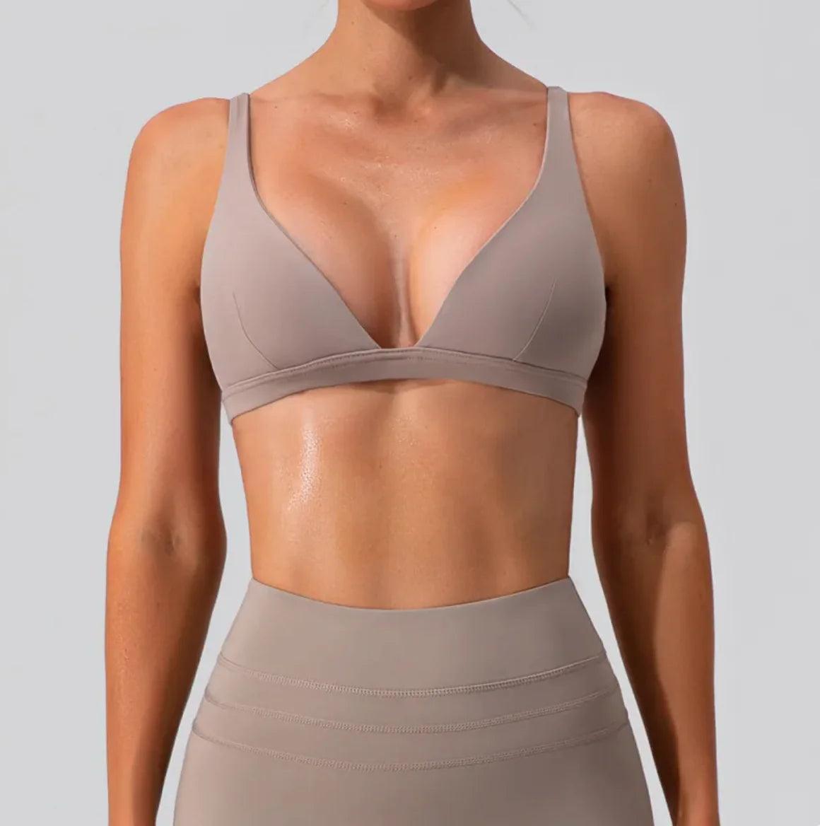 Nude Feel Shockproof Yoga Bra - Tight Sports Vest - 4U! Online 