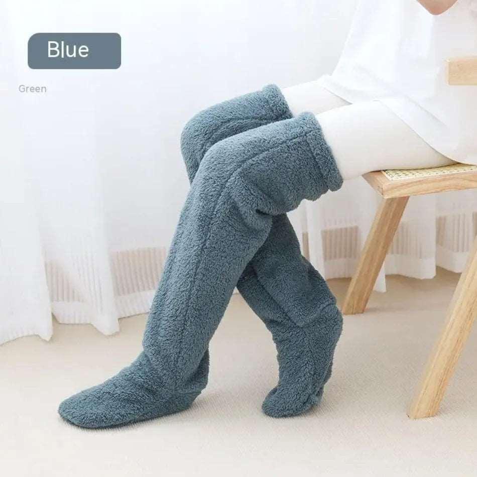 Fuzzy Over Knee High Winter Warm Socks - 4U! Online 