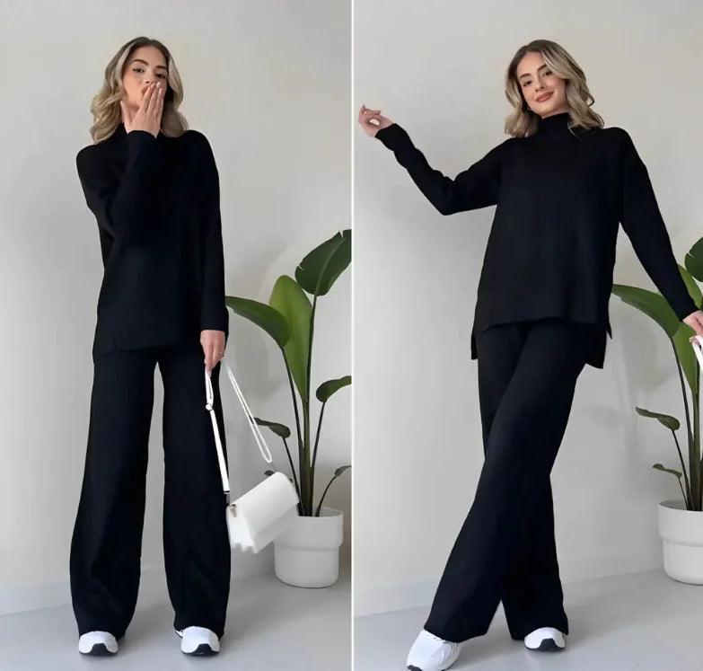 Elegant Essentials Turtleneck and Trousers Set - 4U! Online 